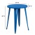 Flash Furniture CH-51080-29-BL-GG 24" Round Blue Metal Indoor/Outdoor Table addl-2