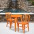 Flash Furniture CH-51080TH-2-18VRT-OR-GG 24" Round Orange Metal Indoor/Outdoor Table Set with 2 Vertical Slat Back Chairs addl-1