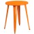 Flash Furniture CH-51080TH-2-18VRT-OR-GG 24" Round Orange Metal Indoor/Outdoor Table Set with 2 Vertical Slat Back Chairs addl-3