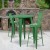 Flash Furniture CH-51090BH-2-30CAFE-GN-GG 30" Round Green Metal Indoor/Outdoor Bar Table Set with 2 Cafe Stools addl-1