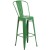 Flash Furniture CH-51090BH-2-30CAFE-GN-GG 30" Round Green Metal Indoor/Outdoor Bar Table Set with 2 Cafe Stools addl-4