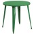 Flash Furniture CH-51090TH-2-18ARM-GN-GG 30" Round Green Metal Indoor/Outdoor Table Set with 2 Arm Chairs addl-3