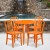 Flash Furniture CH-51090TH-4-18VRT-OR-GG 30" Round Orange Metal Indoor/Outdoor Table Set with 4 Vertical Slat Back Chairs addl-1