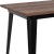 Flash Furniture CH-61010-29M1-BK-GG 30.25" x 60" Rectangular Black Metal Indoor Table with Walnut Rustic Wood Top addl-3