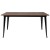 Flash Furniture CH-61010-29M1-BK-GG 30.25" x 60" Rectangular Black Metal Indoor Table with Walnut Rustic Wood Top addl-4