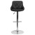 Flash Furniture CH-82028A-BK-GG Contemporary Black Vinyl Diamond Pattern Bucket Seat Adjustable Height Barstool with Chrome Base addl-9