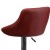 Flash Furniture CH-82028A-BURG-GG Contemporary Burgundy Vinyl Diamond Pattern Bucket Seat Adjustable Height Barstool with Chrome Base addl-10