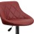 Flash Furniture CH-82028A-BURG-GG Contemporary Burgundy Vinyl Diamond Pattern Bucket Seat Adjustable Height Barstool with Chrome Base addl-7