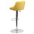 Flash Furniture CH-82028A-YEL-GG Contemporary Yellow Vinyl Diamond Pattern Bucket Seat Adjustable Height Barstool with Chrome Base addl-6