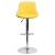 Flash Furniture CH-82028A-YEL-GG Contemporary Yellow Vinyl Diamond Pattern Bucket Seat Adjustable Height Barstool with Chrome Base addl-9