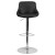 Flash Furniture CH-82028-MOD-BK-GG Contemporary Black Vinyl Bucket Seat Adjustable Height Barstool with Chrome Base addl-5