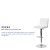 Flash Furniture CH-92066-WH-GG Contemporary White Vinyl Adjustable Height Barstool with Panel Back and Chrome Base addl-3