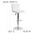 Flash Furniture CH-92066-WH-GG Contemporary White Vinyl Adjustable Height Barstool with Panel Back and Chrome Base addl-5