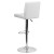 Flash Furniture CH-92066-WH-GG Contemporary White Vinyl Adjustable Height Barstool with Panel Back and Chrome Base addl-6