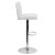 Flash Furniture CH-92066-WH-GG Contemporary White Vinyl Adjustable Height Barstool with Panel Back and Chrome Base addl-8