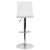 Flash Furniture CH-92066-WH-GG Contemporary White Vinyl Adjustable Height Barstool with Panel Back and Chrome Base addl-9