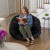 Flash Furniture DG-BEAN-LARGE-FUR-BK-GG Oversized Black Furry Refillable Bean Bag Chair for All Ages addl-2