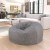 Flash Furniture DG-BEAN-LARGE-FUR-GY-GG Oversized Gray Furry Refillable Bean Bag Chair for All Ages addl-1