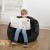 Flash Furniture DG-BEAN-SMALL-FUR-BK-GG Small Black Furry Refillable Bean Bag Chair for Kids and Teens addl-2