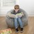 Flash Furniture DG-BEAN-SMALL-FUR-GY-GG Small Gray Furry Refillable Bean Bag Chair for Kids and Teens addl-2