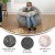 Flash Furniture DG-BEAN-SMALL-FUR-GY-GG Small Gray Furry Refillable Bean Bag Chair for Kids and Teens addl-4