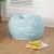 Flash Furniture DG-BEAN-SMALL-FUR-TL-GG Small Teal Furry Refillable Bean Bag Chair for Kids and Teens addl-1