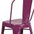 Flash Furniture ET-3534-24-PUR-GG 24" Purple Metal Indoor/Outdoor Counter Height Stool with Back addl-10