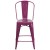 Flash Furniture ET-3534-24-PUR-GG 24" Purple Metal Indoor/Outdoor Counter Height Stool with Back addl-9