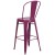 Flash Furniture ET-3534-30-PUR-GG 30" Purple Metal Indoor/Outdoor Barstool with Back addl-6