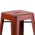 Flash Furniture ET-BT3503-30-RD-GG 30" Backless Distressed Kelly Red Metal Indoor/Outdoor Barstool addl-7