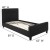 Flash Furniture HG-21-GG Twin Size Tufted Upholstered Platform Bed, Black Fabric addl-3