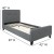 Flash Furniture HG-29-GG Twin Size Tufted Upholstered Platform Bed, Dark Gray Fabric addl-3