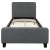 Flash Furniture HG-29-GG Twin Size Tufted Upholstered Platform Bed, Dark Gray Fabric addl-4