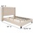 Flash Furniture HG-34-GG Full Size Tufted Upholstered Platform Bed, Beige Fabric addl-3