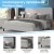 Flash Furniture HG-3WPB21-K04-K-GY-GG Light Grey King Fabric Upholstered Platform Bed with Headboard addl-3