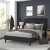 Flash Furniture HG-3WPB21-Q03-Q-BK-GG Charcoal Queen Fabric Upholstered Platform Bed with Headboard addl-1