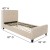 Flash Furniture HG-BM10-17-GG Twin Size Tufted Upholstered Platform Bed, Beige Fabric with 10" Pocket Spring Mattress addl-4