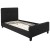 Flash Furniture HG-BM10-21-GG Twin Size Tufted Upholstered Platform Bed, Black Fabric with 10" Pocket Spring Mattress addl-6