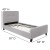 Flash Furniture HG-BM10-25-GG Twin Size Tufted Upholstered Platform Bed, Light Gray Fabric with 10" Pocket Spring Mattress addl-4