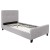 Flash Furniture HG-BM10-25-GG Twin Size Tufted Upholstered Platform Bed, Light Gray Fabric with 10" Pocket Spring Mattress addl-6