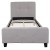 Flash Furniture HG-BM10-25-GG Twin Size Tufted Upholstered Platform Bed, Light Gray Fabric with 10" Pocket Spring Mattress addl-9