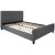 Flash Furniture HG-BM10-31-GG Queen Size Tufted Upholstered Platform Bed, Dark Gray Fabric with 10" Pocket Spring Mattress addl-6