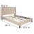 Flash Furniture HG-BM10-35-GG Queen Size Tufted Upholstered Platform Bed, Beige Fabric with 10" Pocket Spring Mattress addl-4