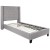 Flash Furniture HG-BM10-41-GG Twin Size Tufted Upholstered Platform Bed, Light Gray Fabric with 10" Pocket Spring Mattress addl-6