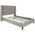 Flash Furniture HG-BM10-42-GG Full Size Tufted Upholstered Platform Bed, Light Gray Fabric with 10" Pocket Spring Mattress addl-6