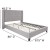 Flash Furniture HG-BM10-43-GG Queen Size Tufted Upholstered Platform Bed, Light Gray Fabric with 10" Pocket Spring Mattress addl-4