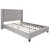 Flash Furniture HG-BM10-43-GG Queen Size Tufted Upholstered Platform Bed, Light Gray Fabric with 10" Pocket Spring Mattress addl-6