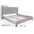 Flash Furniture HG-BM10-44-GG King Size Tufted Upholstered Platform Bed, Light Gray Fabric with 10" Pocket Spring Mattress addl-4