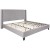 Flash Furniture HG-BM10-44-GG King Size Tufted Upholstered Platform Bed, Light Gray Fabric with 10" Pocket Spring Mattress addl-6