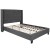 Flash Furniture HG-BM10-46-GG Full Size Tufted Upholstered Platform Bed, Dark Gray Fabric with 10" Pocket Spring Mattress addl-6